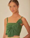 Green Front Bow Top