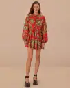 Red Floral Mini Dress