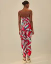 Red Summer Foliage Organic Cotton Jumpsuit(XS)