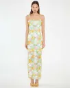 Blurred Floral Mesh Dress
