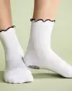 Thermal Ruffle Sporty Grip Crew Socks