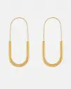 Paperclip Hoop Earrings - Gold