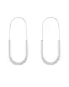 Paperclip Hoop Earrings - Silver