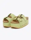 Cooper-2 Suede Platform Slide - Pistachio