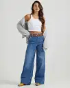 Stella A-Line Trouser - Azure Wave
