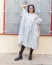 Silver Metallic Mushroom Dress