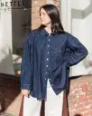 Soft Volume Long Sleeve Top - Denim