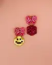 Smiley + Dice Earrings
