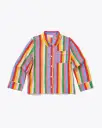 Long Sleeve Leisure Shirt - Rainbow Stripes