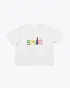 Smile Boxy Tee - Ivory