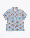 Short Sleeve Leisure Shirt - Patchwork