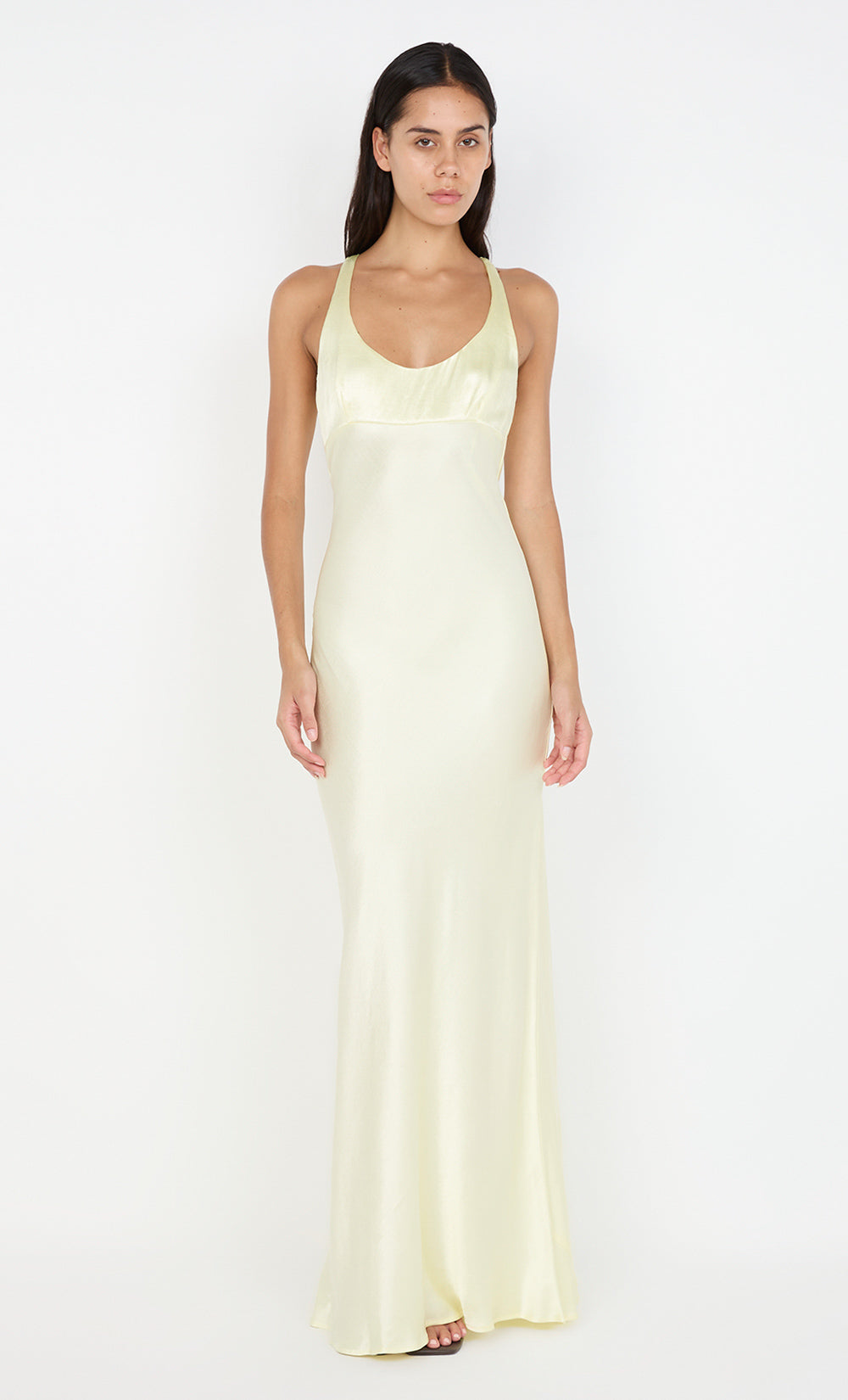 MAXINA CROSSOVER DRESS - ICE YELLOW