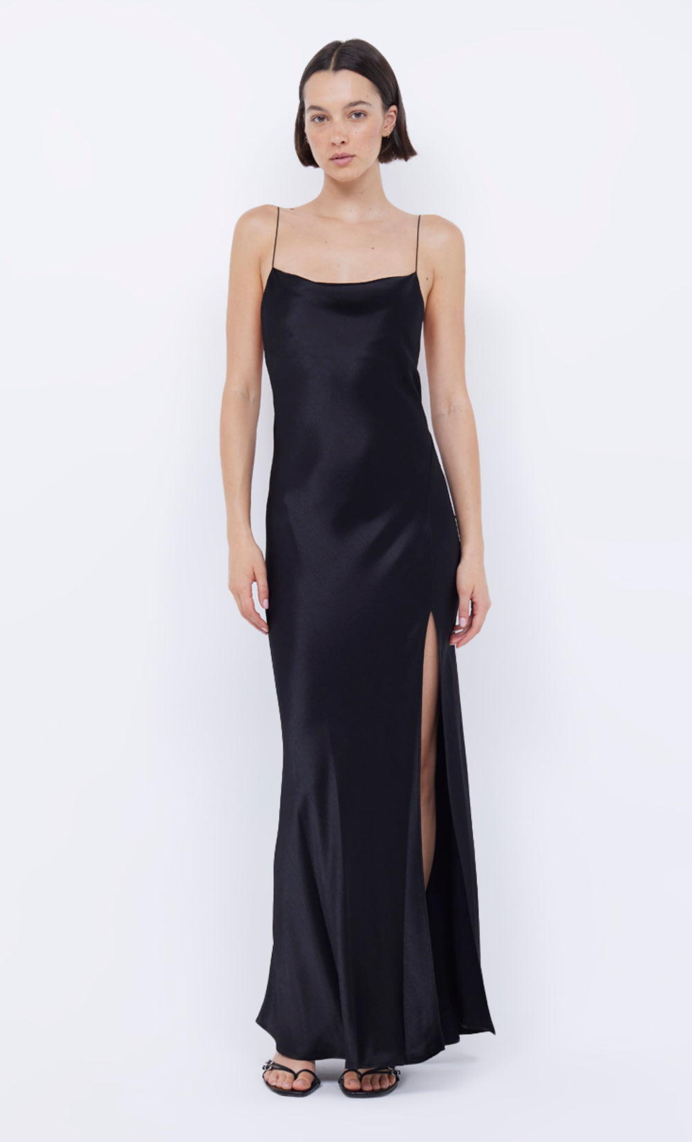 AYALA COWL NECK MAXI DRESS - BLACK