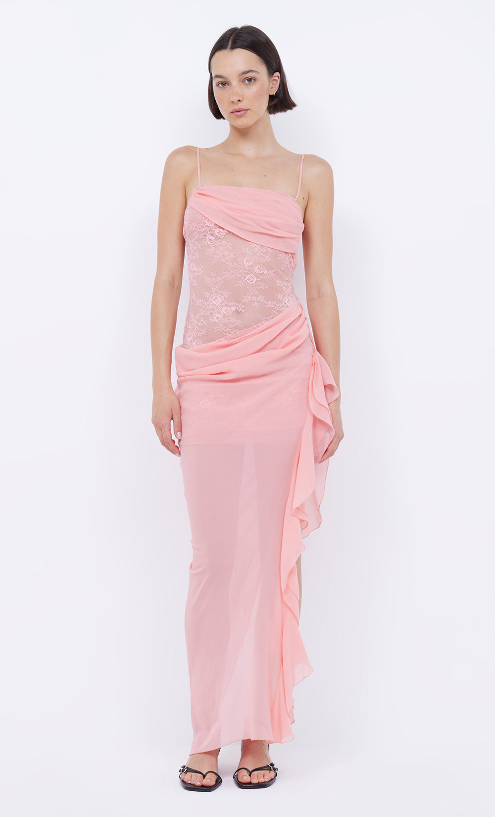 LIV ASYM DRESS  - PINK SHERBET