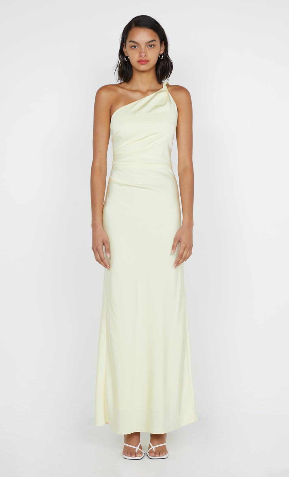 LUNETTA ASYM DRESS - ICE YELLOW