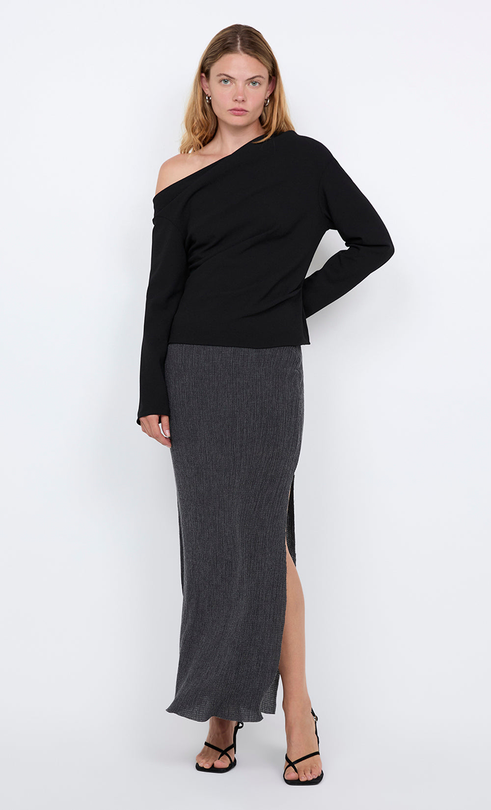 OTTIE ASYM TOP - BLACK