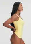 Thin Strap Tank Top(Lemon Meringue,XS)