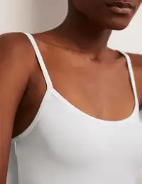 Plain Cami Top-White(XS)
