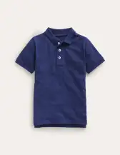 Piqué Polo Shirt-College Navy