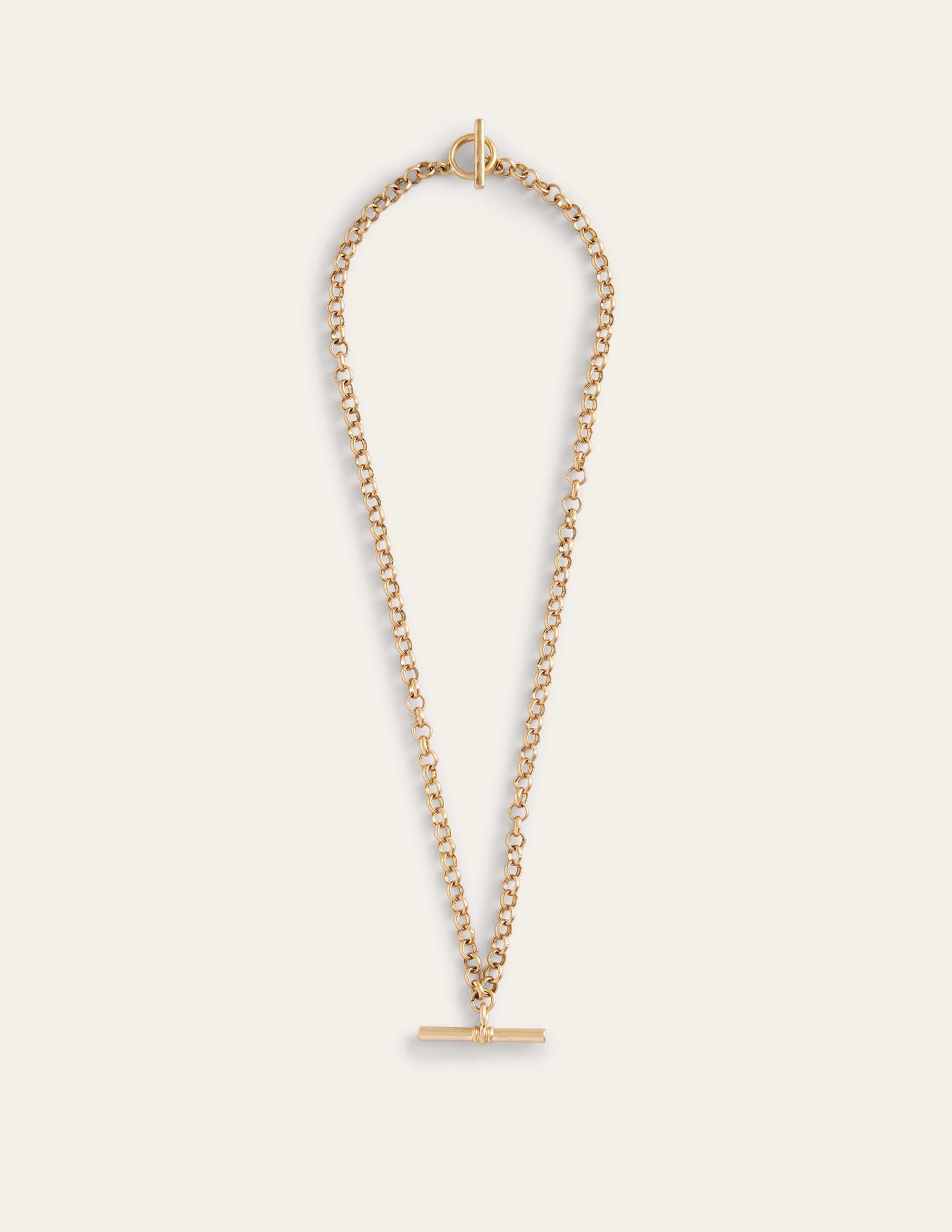 T-bar Chain Necklace-Gold
