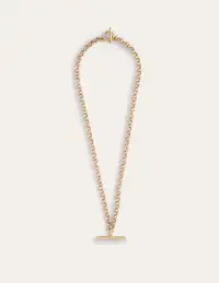 T-bar Chain Necklace-Gold