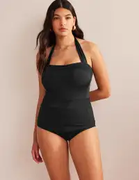 Santorini Halterneck Swimsuit-Black