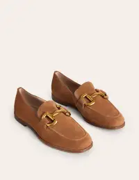 Iris Snaffle Loafers-Ginger Snap Suede(36)