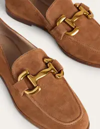 Iris Snaffle Loafers-Ginger Snap Suede(36)