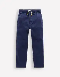 Slim Pull On Trousers-College Navy Twill