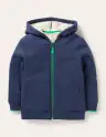 Cosy Fleece-Lined Hoodie-College Navy Marl
