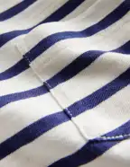 Everyday Short Sleeve T-Shirt-Ivory/College Navy(2-3y)