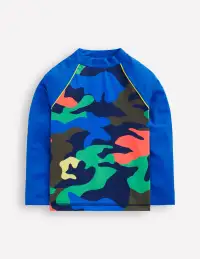 Logo Rash Vest-Multi Rainbow Camo