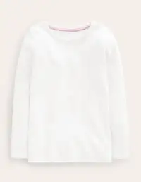 Ribbed Long Sleeve T-shirt-White