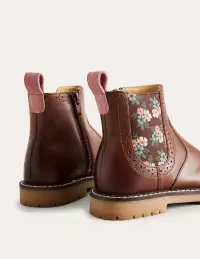 Leather Chelsea Boots-Tan(24)