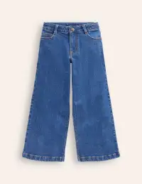 Wide Leg Pants-Mid Vintage Blue