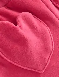 Heart Pocket Velour Sweatpants-Vintage Pink(2-3y)