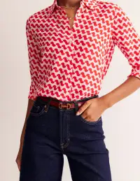 Iris Skinny Snaffle Trim Belt-Red(XS)