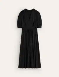 Lily Jersey Midi Tea Dress-Black(Petite,2)