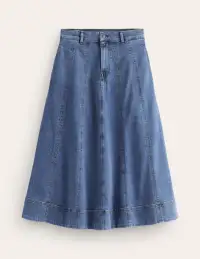 Panelled Full Denim Skirt-Mid Vintage(2)