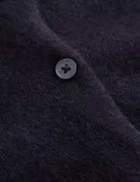 Eva Cashmere Cropped Cardigan-Navy(XS)