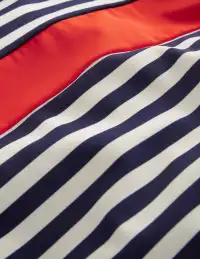 Santorini Halterneck Swimsuit-Red. Navy Stripe(Regular,2)