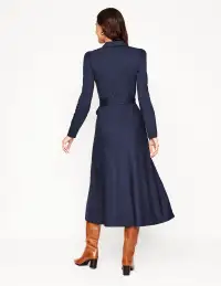 Imogen Collared Jersey Dress-Navy(Petite,2)