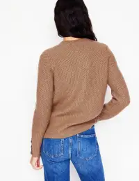 Textured Stitch Cardigan-Praline Brown(2)