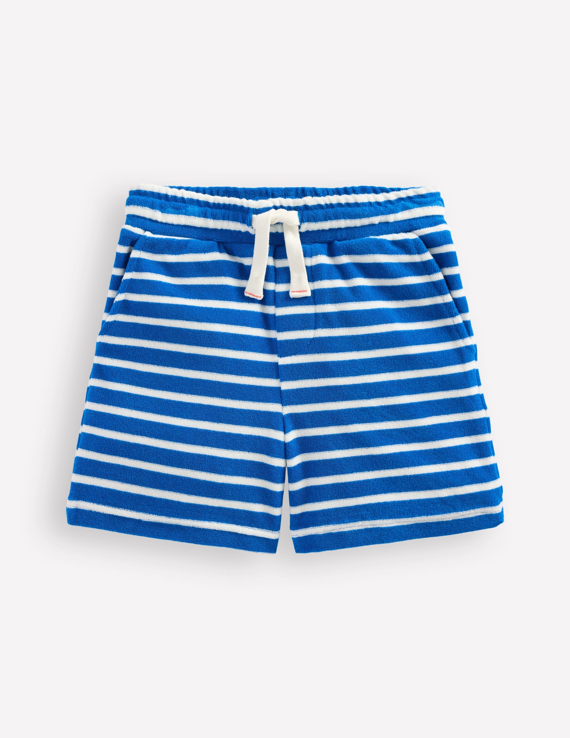 Towelling Shorts-Blue and Ivory Lobster
