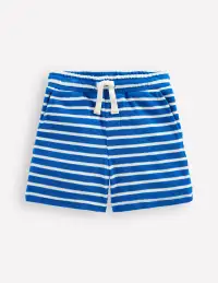 Towelling Shorts-Blue and Ivory Lobster