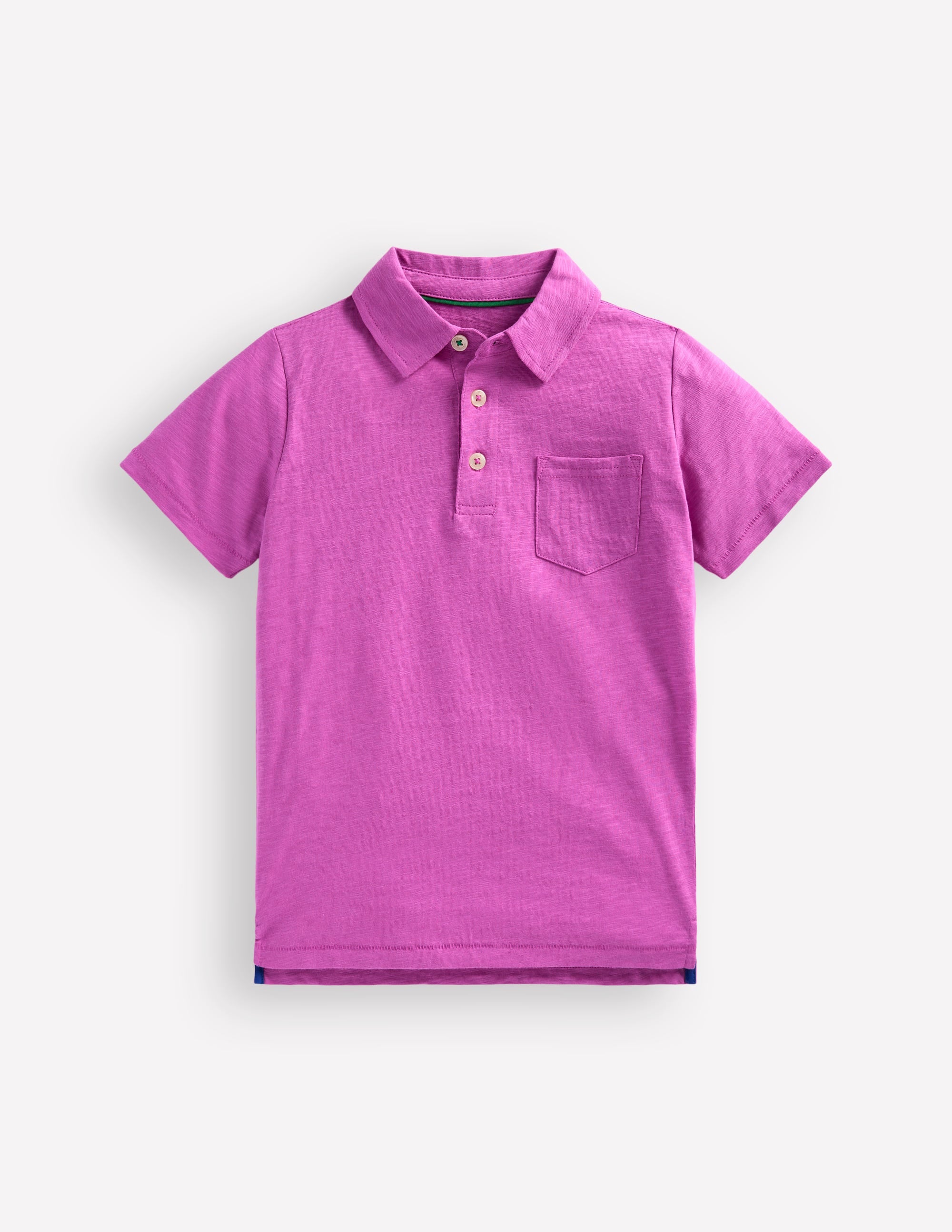 Slub Polo Shirt-Foxglove Purple