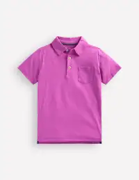Slub Polo Shirt-Foxglove Purple