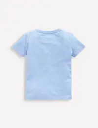 Short Sleeve Appliqué T-shirt-Glacier Blue Birthday Bunnies(12-18m)