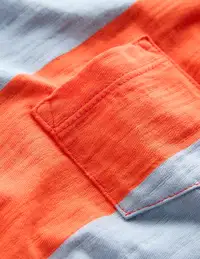 Everyday Short Sleeve T-Shirt-Mandarin Orange/Glacier Stripe(2-3y)