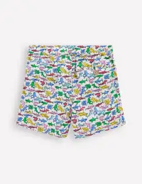 Cotton Linen Shorts-Multi Micro Sharks(2-3y)